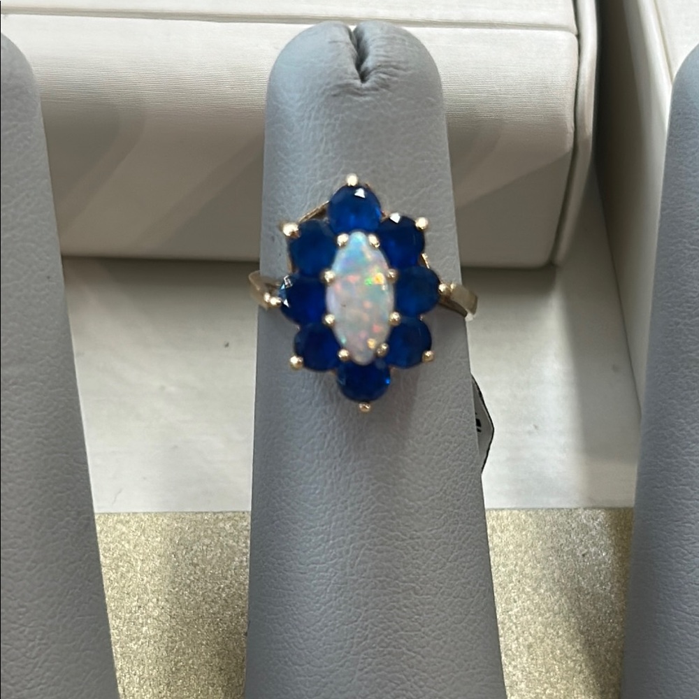 458391 14k Spinel and Opal ring size 6